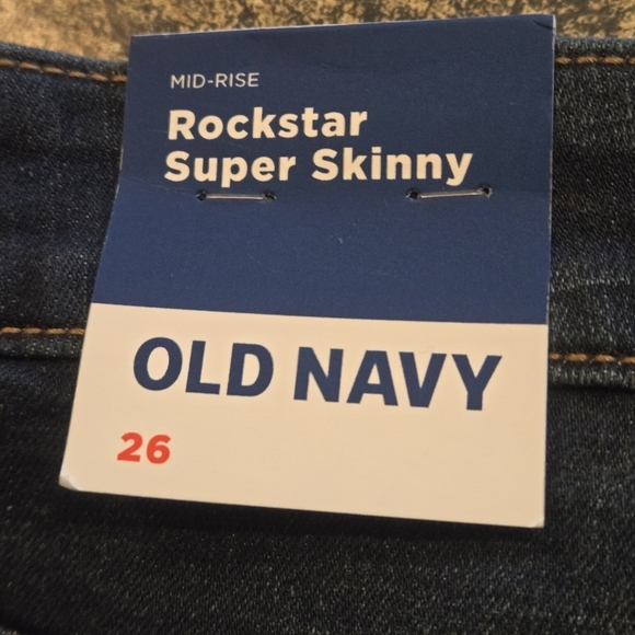 Old Navy Mid- Rise Rockstar Super Skinny Blue Jeans Stretch Women Plus Size 26 - Picture 9 of 14